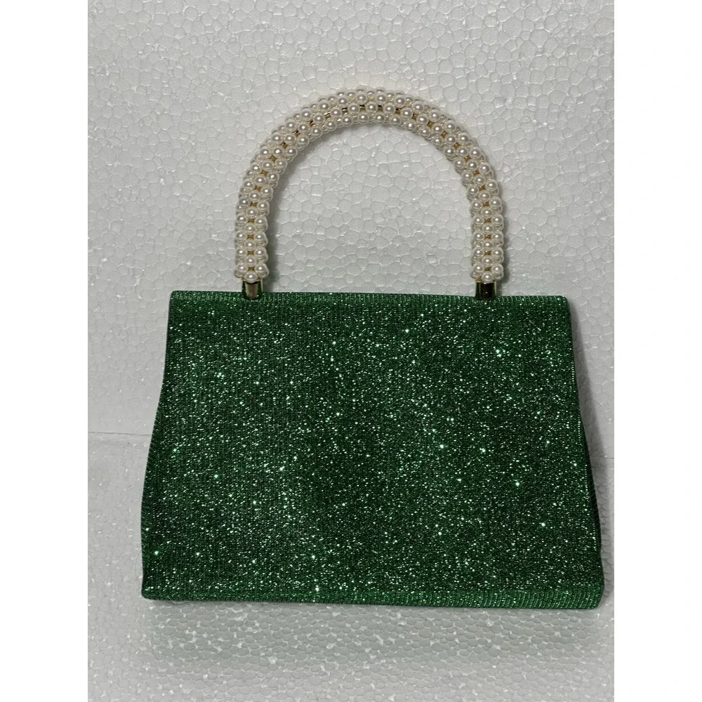 Pearl Beaded Handle Hand Bag for Women